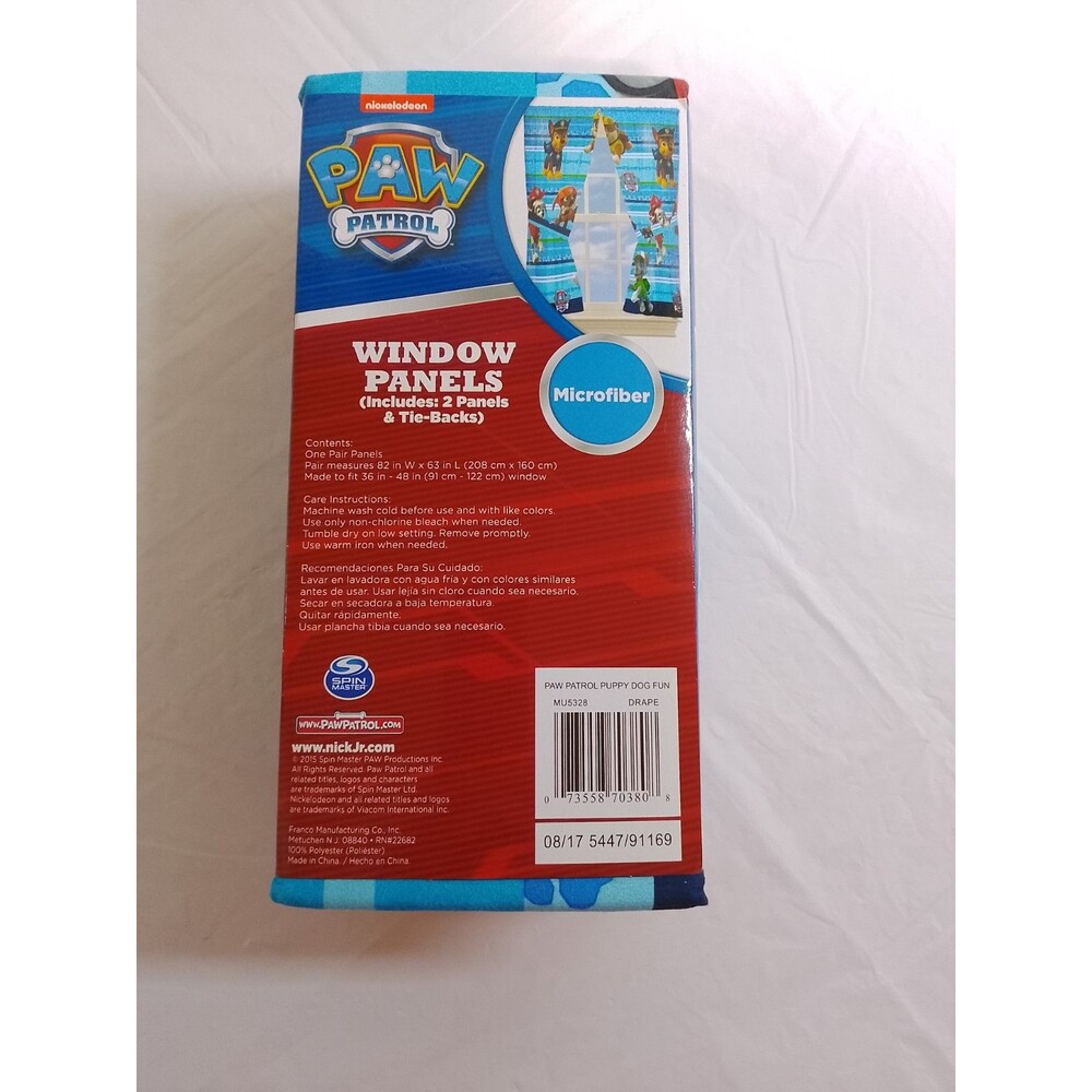 Nickelodeon PAW Patrol Microfiber Window Panels Set - Picture 3 of 7